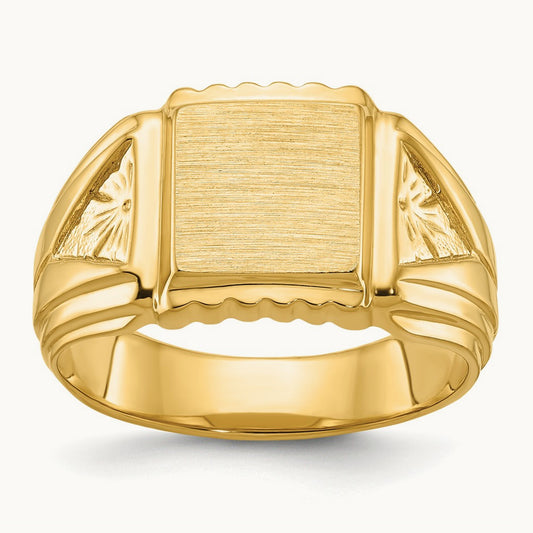 Men's Square Signet Ring — IBGoodman — photo set