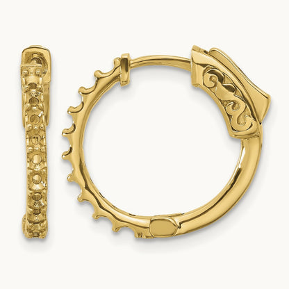 .7ct 20- Round Hoop w/ Safety Clasp Earring Mountings, 2.0mm, 14K