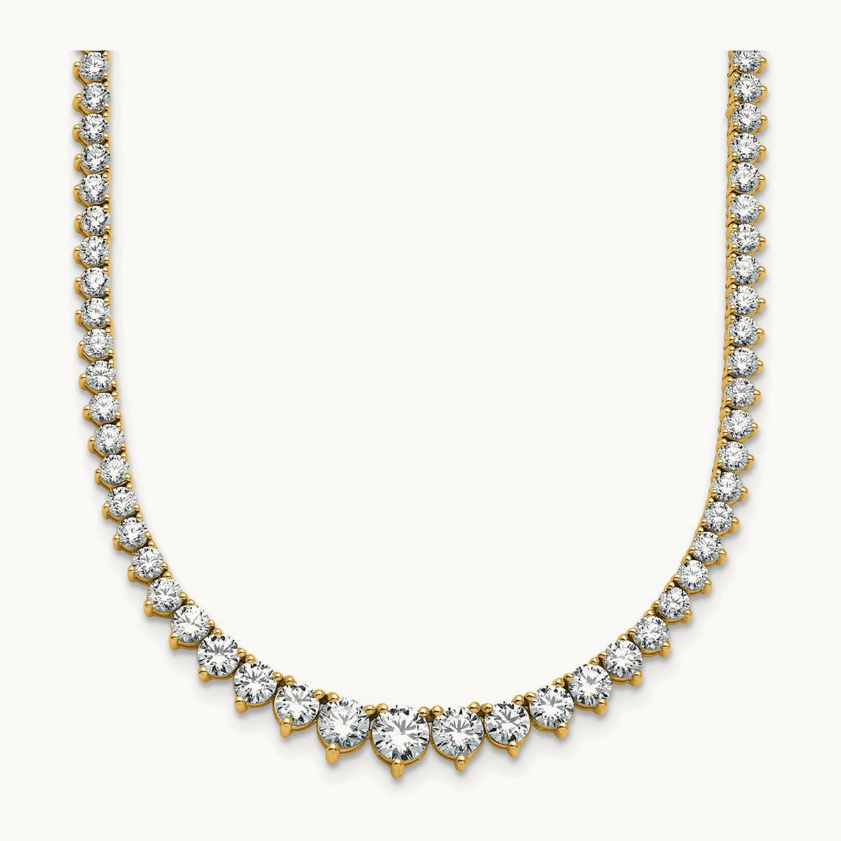 Graduated Tennis Necklace, 10.00 ct tw Lab-Grown Diamond