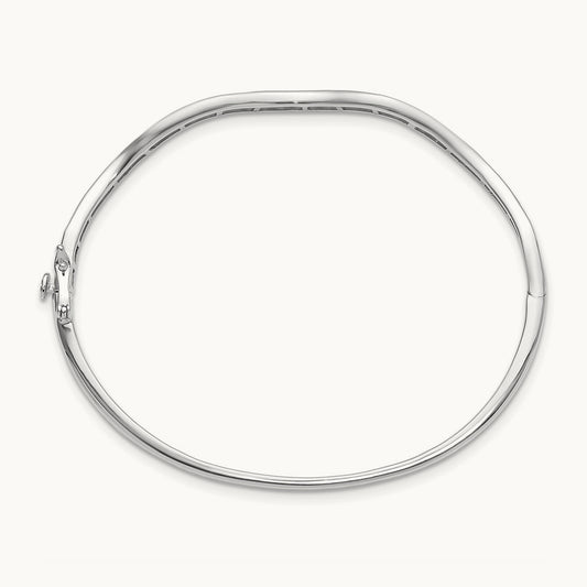 Wavy Bangle Bracelet, 1.25 ct tw Lab-Grown Diamond