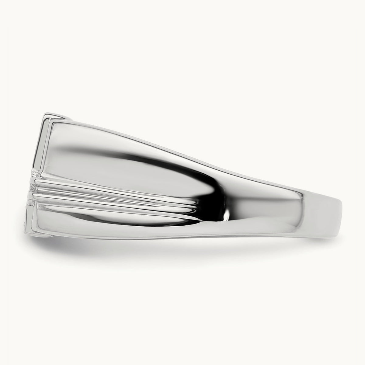 Onyx Cross Men's Ring, 0.05 ct tw Lab-Grown Diamond