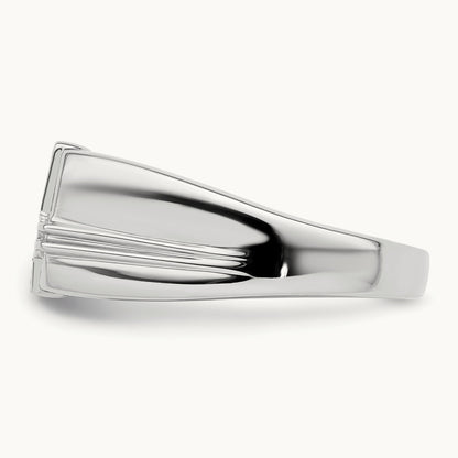Onyx Cross Men's Ring, 0.05 ct tw Lab-Grown Diamond