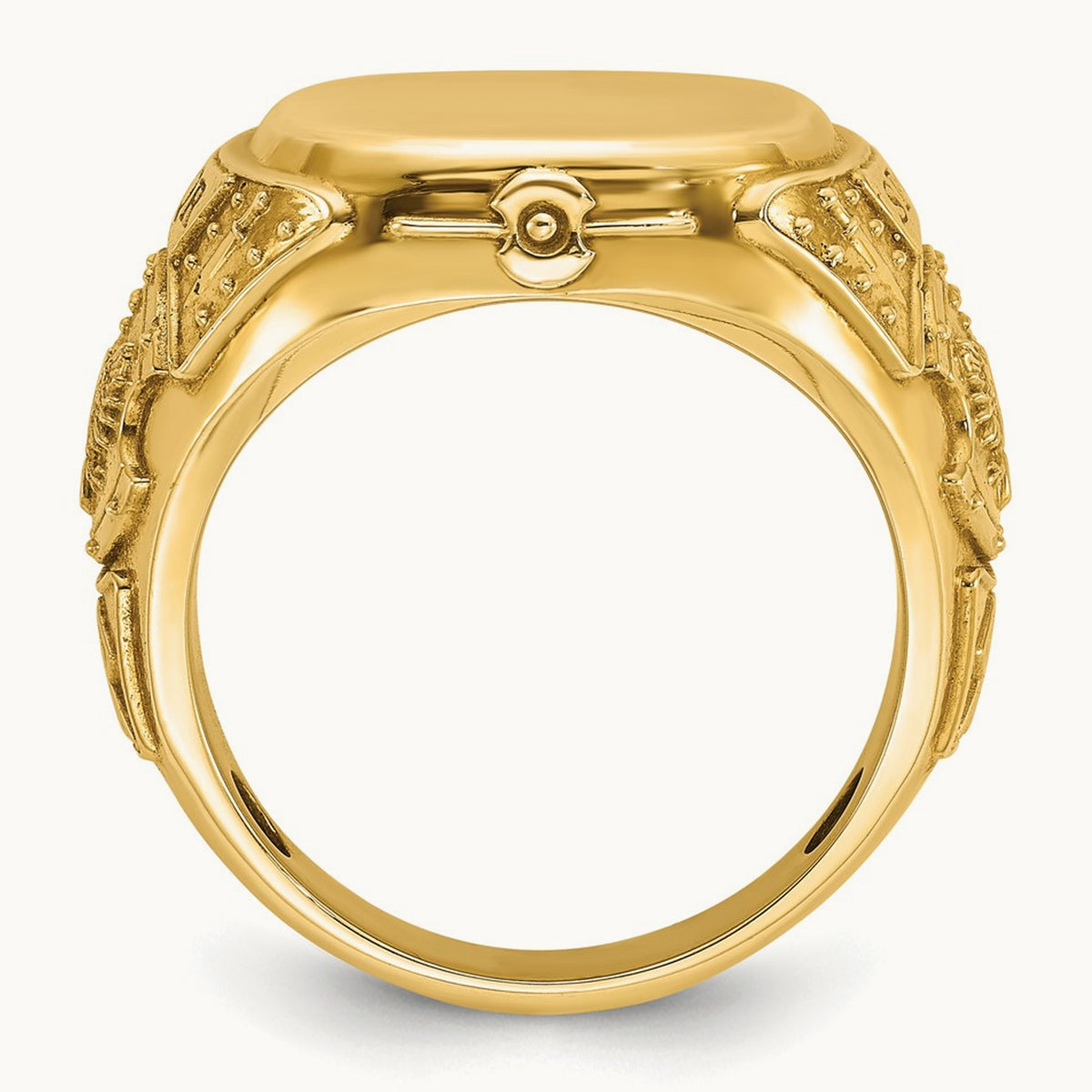 Men's Cushion Signet Ring — IBGoodman — photo set
