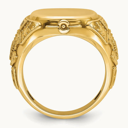 Men's Cushion Signet Ring — IBGoodman — photo set
