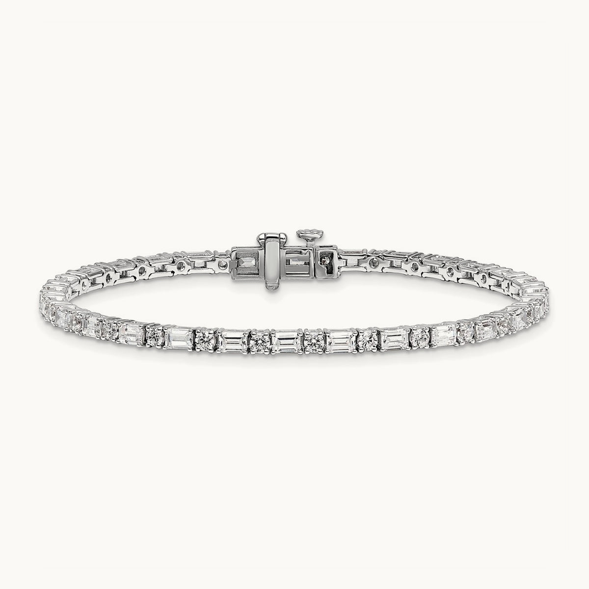 Em/Round Tennis Bracelet, 5.00 ct tw Lab-Grown Diamond