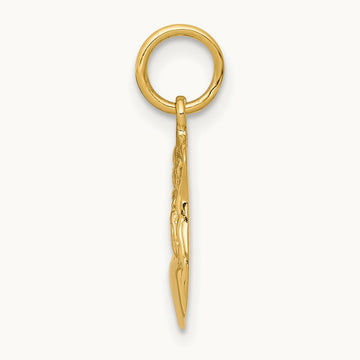 Police Badge Charm — 14K Yellow Gold