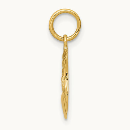 Police Badge Charm — 14K Yellow Gold