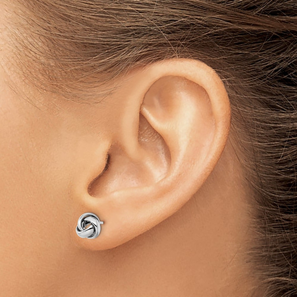Polished Post Earrings — Leslie's — 14K White Gold