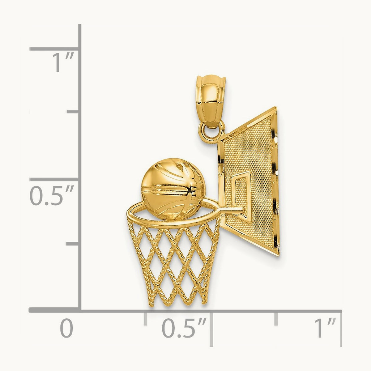 Basketball Pendant, 14K