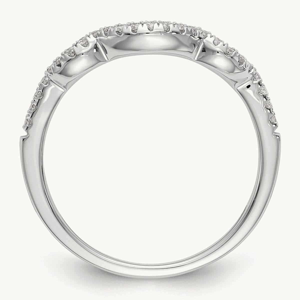 Diamond Wedding Band, 14K White Gold