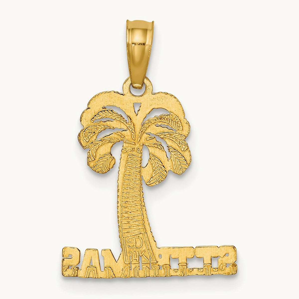 ST. THOMAS Under Palm Tree Charm, 14K