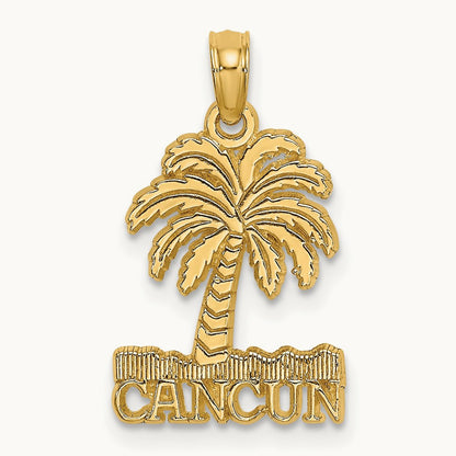CANCUN Under Palm Tree Charm, 14K