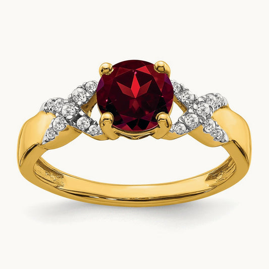 Garnet and Diamond Ring — photo set