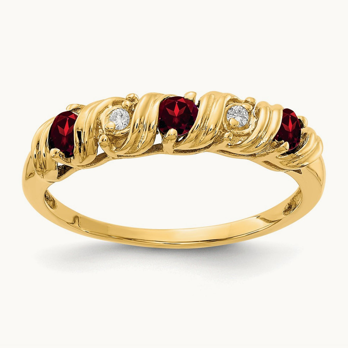 Garnet AA Diamond ring — photo set