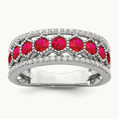 Polished Ruby and Diamond Ring — photo set