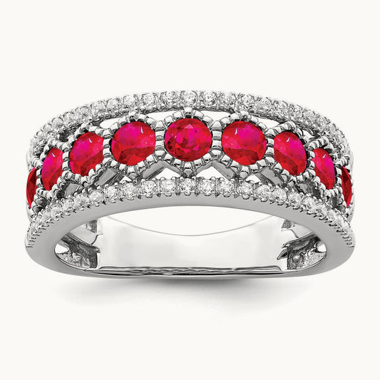 Polished Ruby and Diamond Ring — photo set