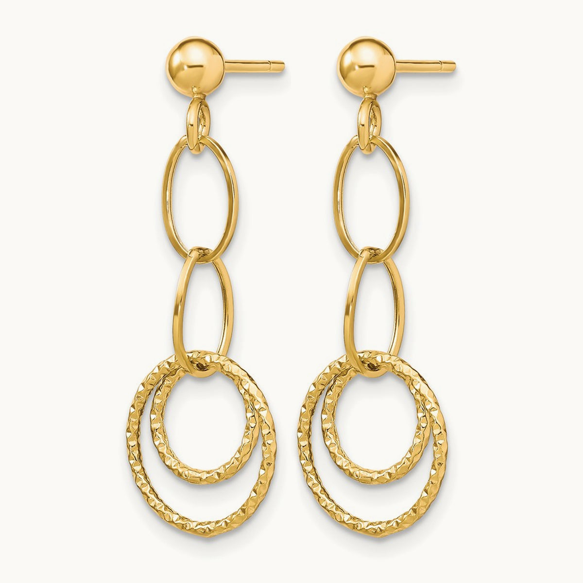 Post Dangle Earrings — Leslie's — 10K Yellow Gold, 32mm