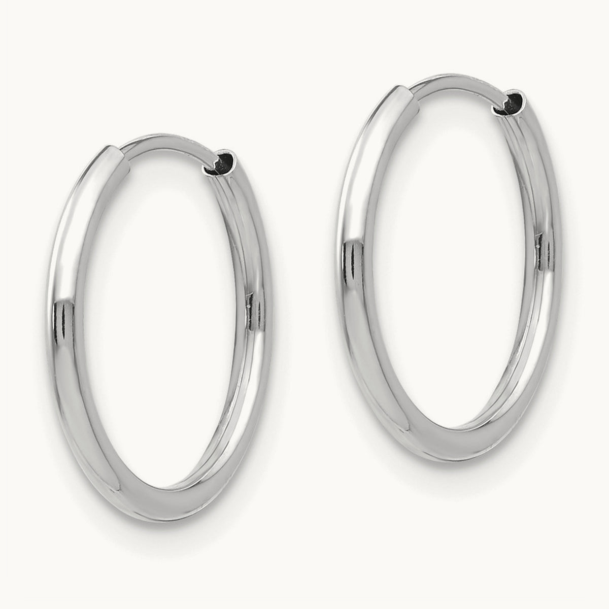 Madi K Endless Hoop 3 Pair Earring Set, 14K White Gold