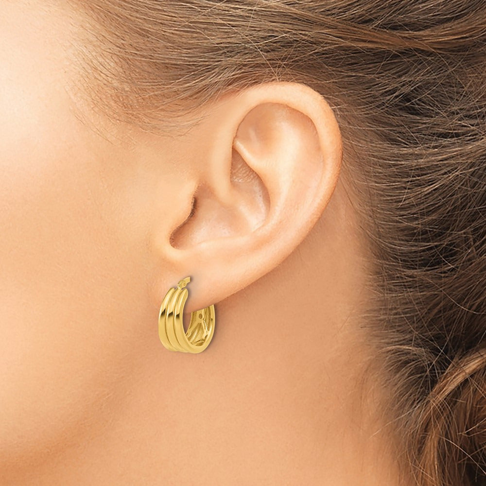 Polished and Grooved Hoop Earrings — Leslie's — photo set