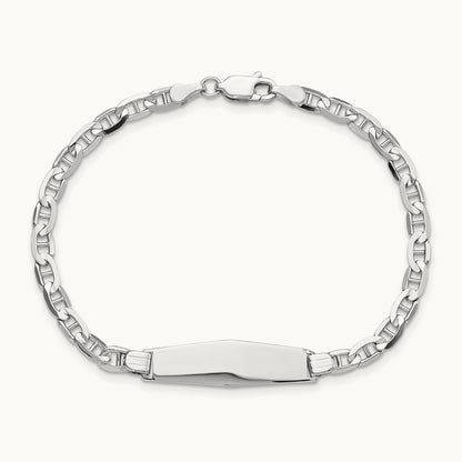 WG Soft Diamond Shape Anchor Link ID Bracelet, 14K