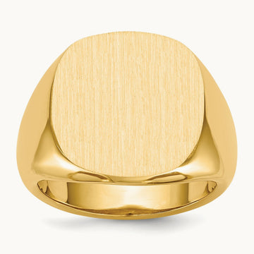 Open Back Mens Signet Ring — photo set