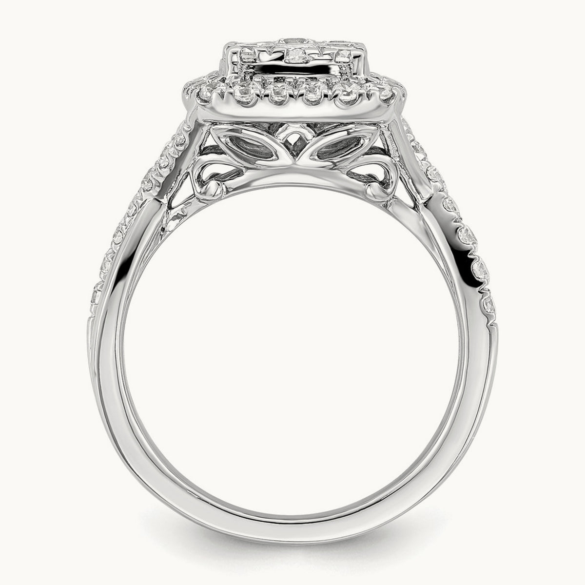 Cluster Engagement Ring, 1.00 ct tw Lab-Grown Diamond
