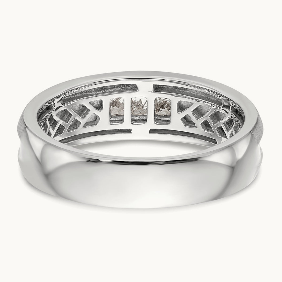 Diamond Men's Band, 14K White Gold