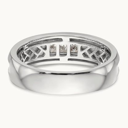 Diamond Men's Band, 14K White Gold