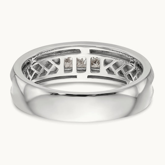 Diamond Men's Band, 14K White Gold