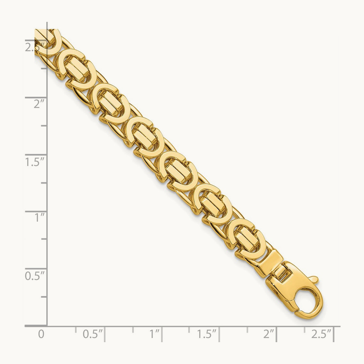 Polished Fancy Link Bracelet, 14K