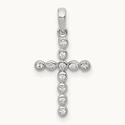 Cross Pendant, 0.10 ct tw Lab-Grown Diamond