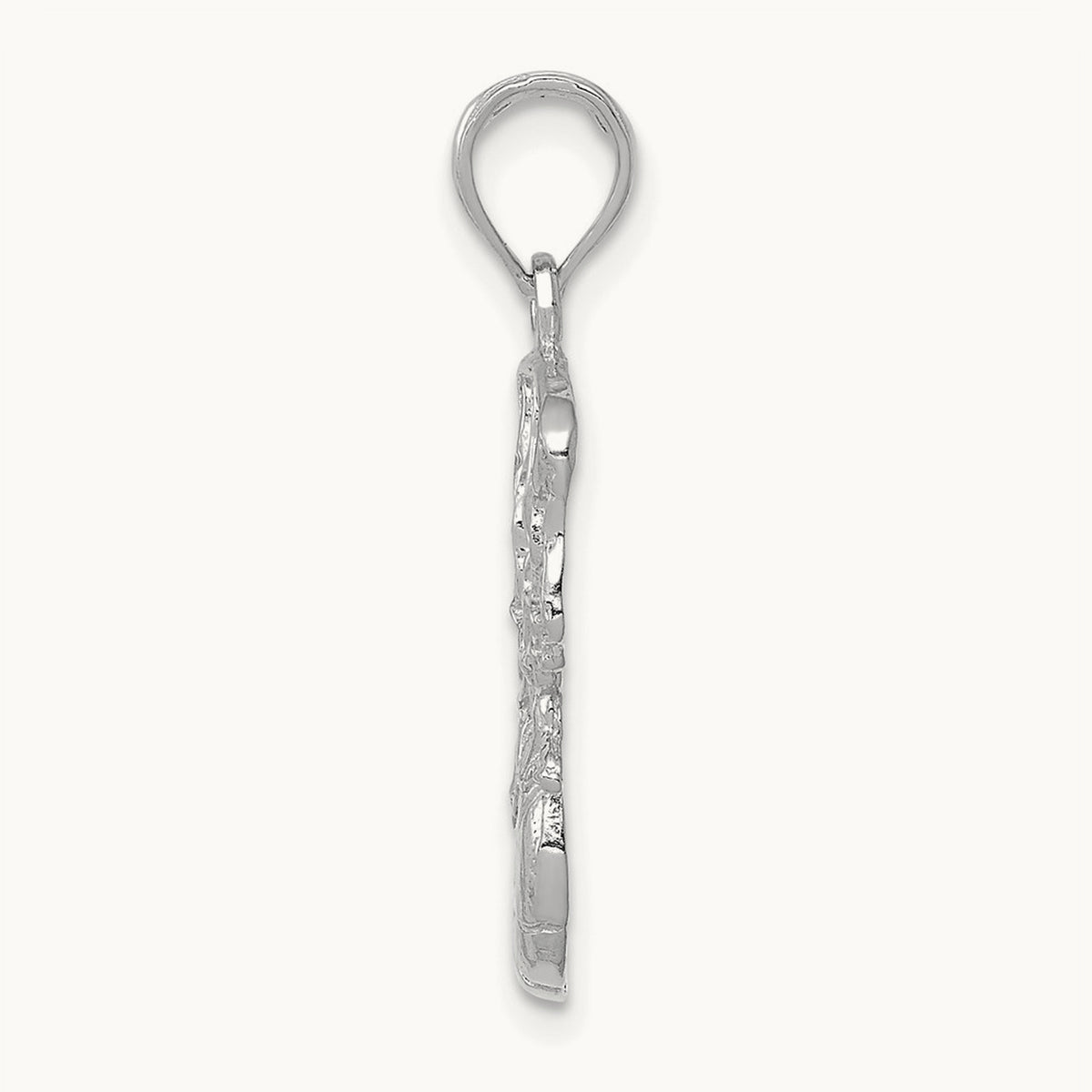Swoosh Basketball and Net Pendant — 14K White Gold