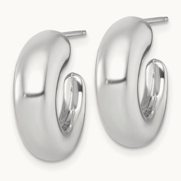 Polished Hoop Post Earrings — photo set