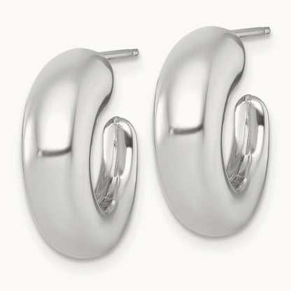 Polished Hoop Post Earrings — photo set
