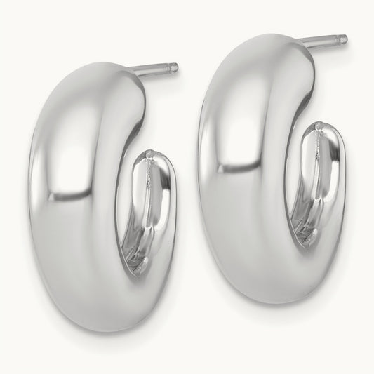 Polished Hoop Post Earrings — photo set