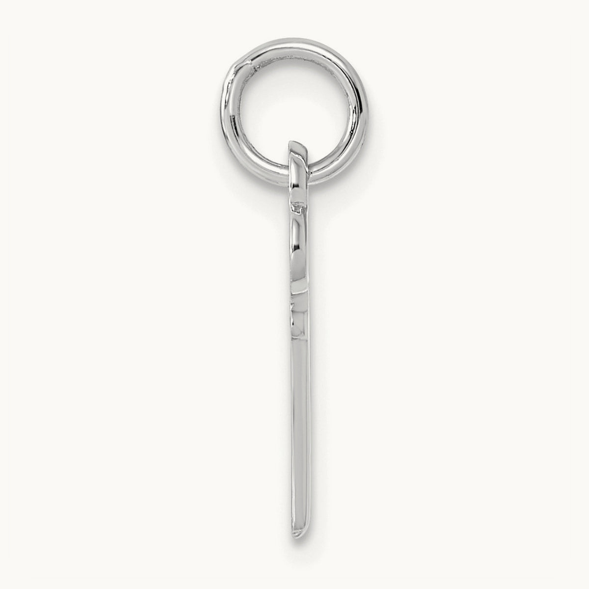 Key Initial Charm — 14K White Gold, G