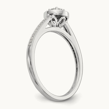 Complete Diamond Cluster Engagement Ring — photo set