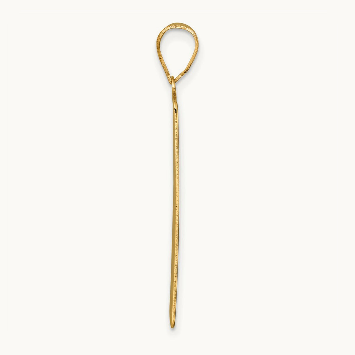 The Emperor Tarot Card Pendant, 14K Yellow Gold