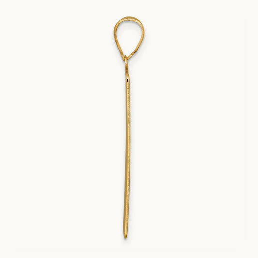 The Emperor Tarot Card Pendant, 14K Yellow Gold