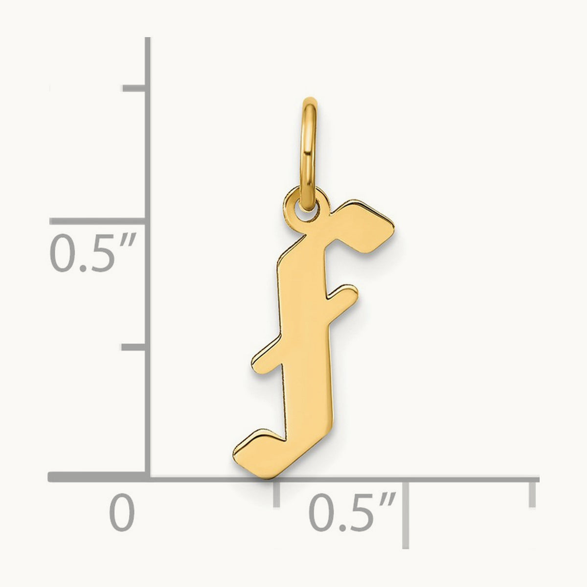 Initial Pendant, 14K Yellow Gold