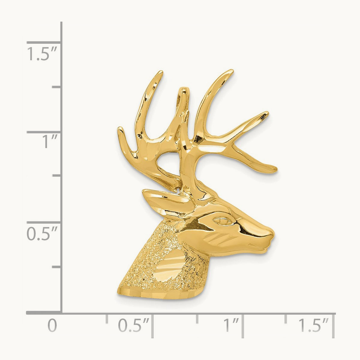 Laser Cut Deer Charm, 14K