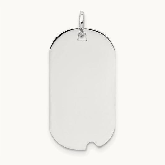 Plain .011 Gauge Engravable Dog Tag with Notch Disc — 28.5mm