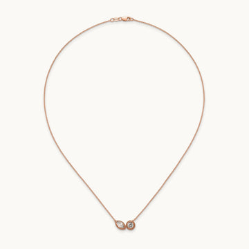 2 Stone Necklace, 1.00 ct tw Lab-Grown Diamond