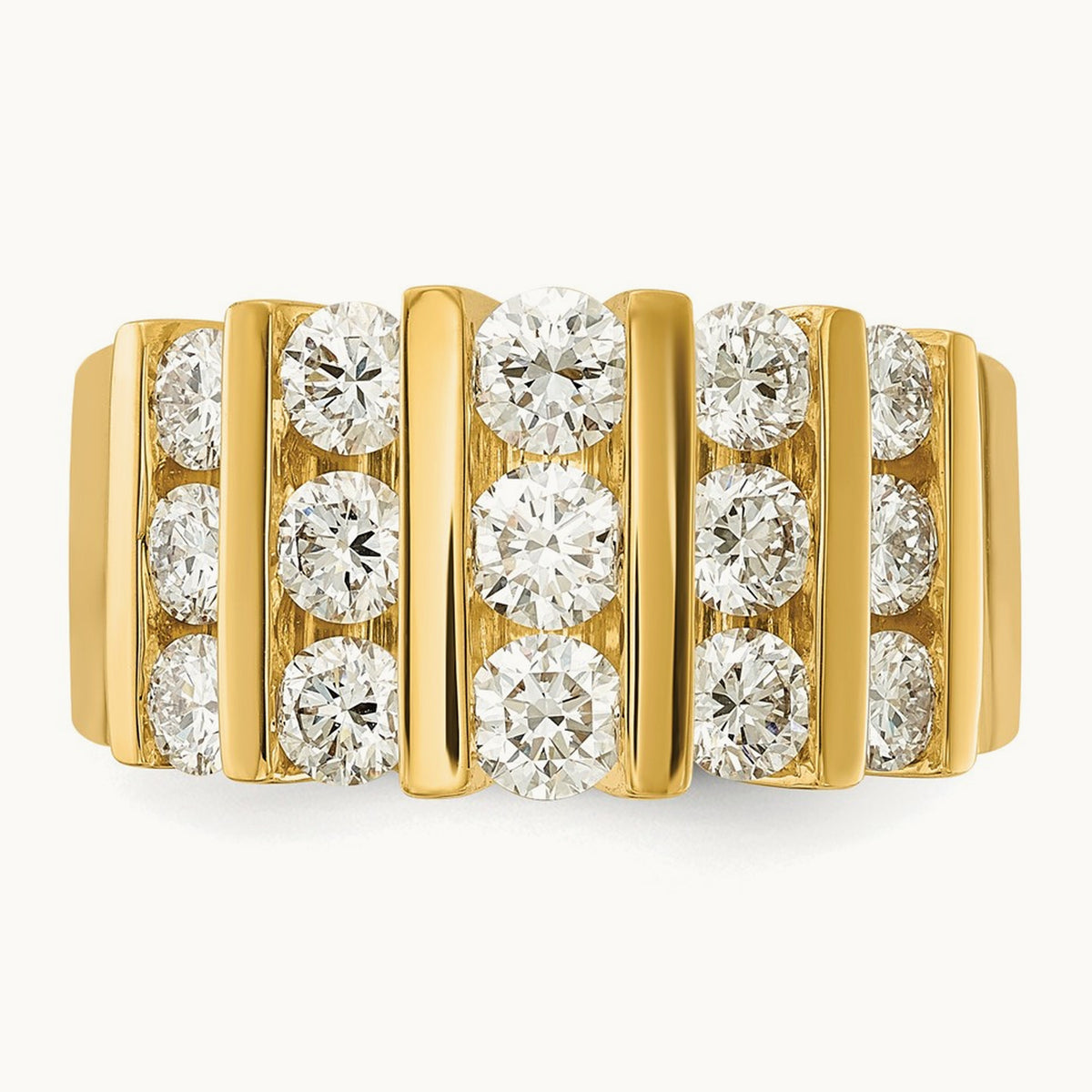 Fashion Band, 1.00-3.00 ct tw Lab-Grown Diamond — 2 ct, 14K Yellow Gold