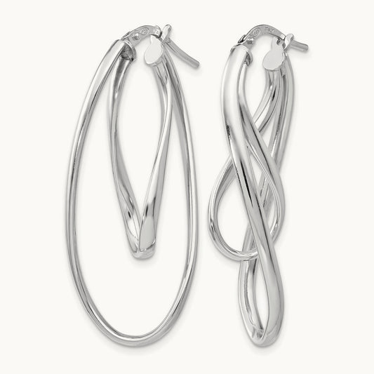 RH- Polished Twisted Oval Hoop Earrings — Leslie's — photo set