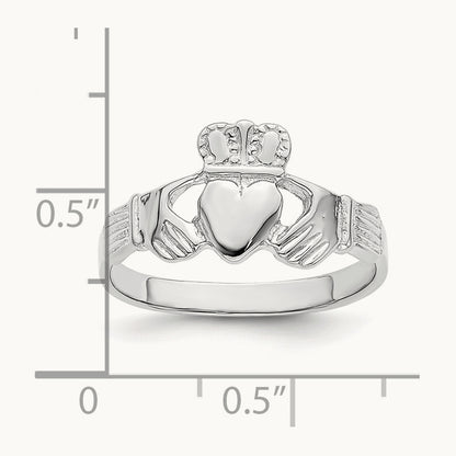 Claddagh Ring, 14K White Gold