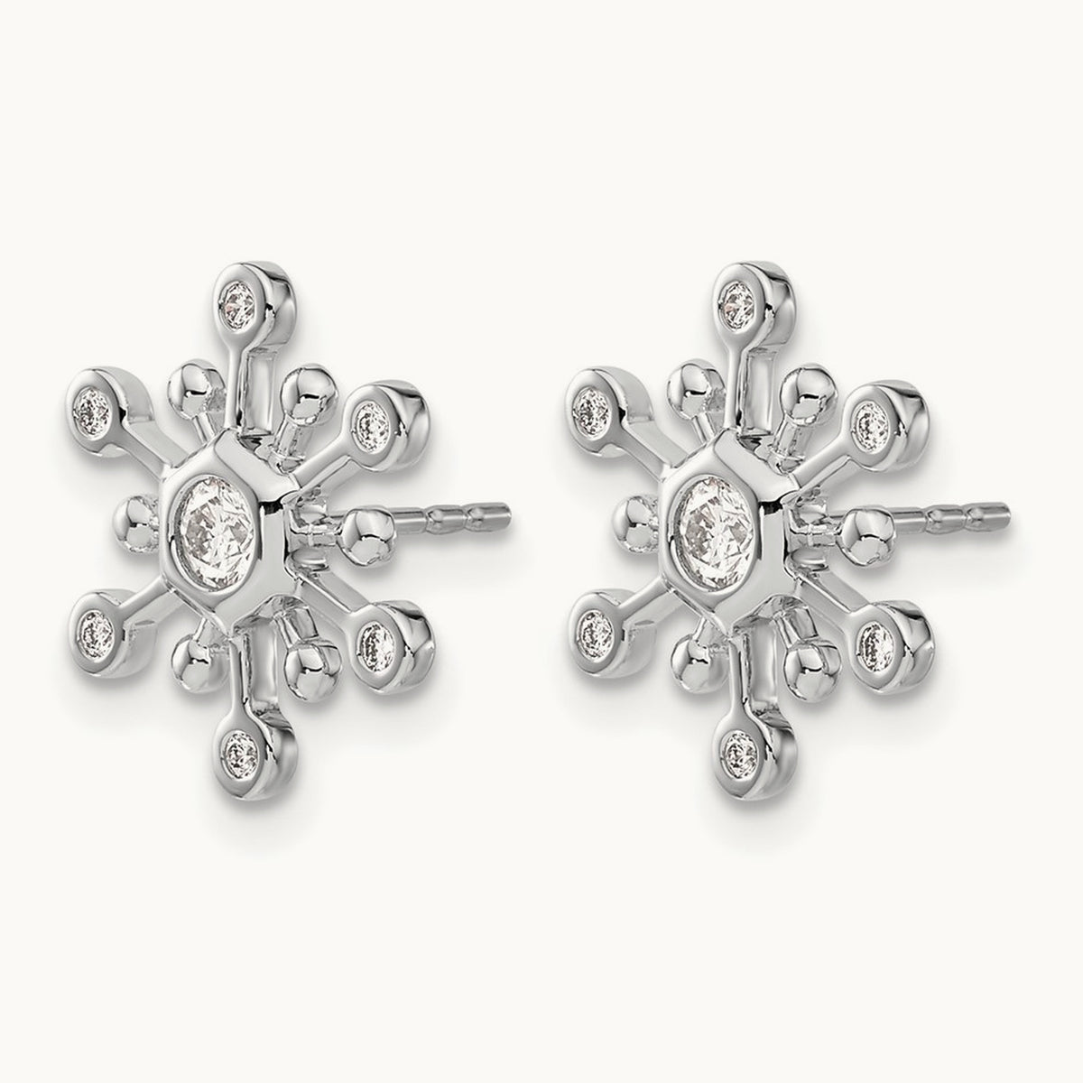 Diamond Snowflake Earrings — photo set