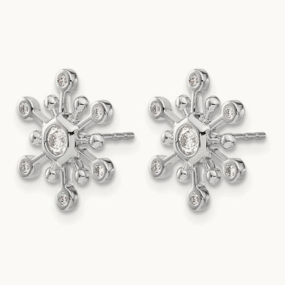 Diamond Snowflake Earrings — photo set