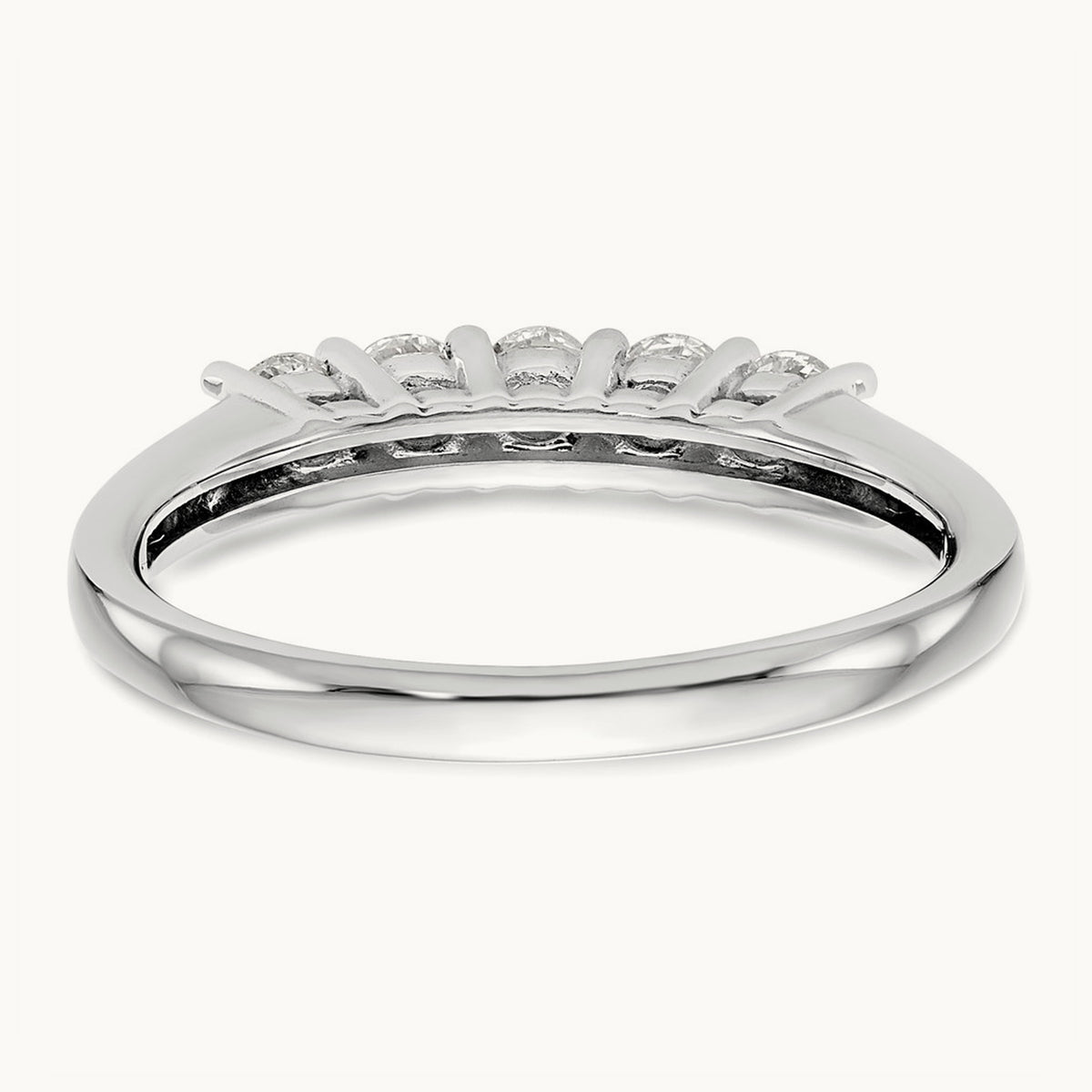 5-Stone Diamond Band, 14K White Gold