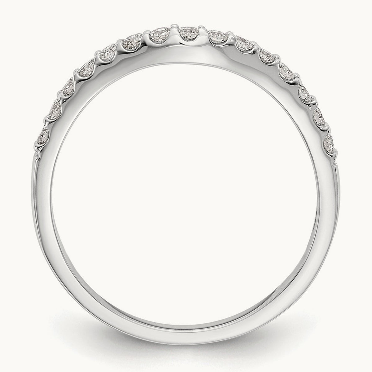 Diamond Wedding Band, 14K White Gold